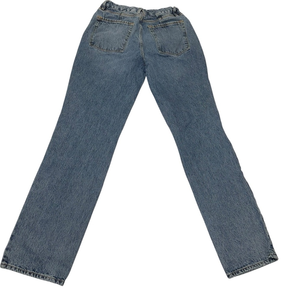 Good American GNIC0999T Distressed 100% Cotton Straight Leg Jeans | Size 6 / 28 - Picture 14 of 17